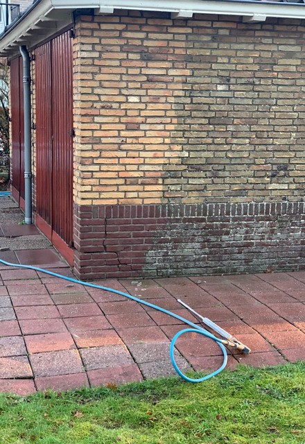 wat een verschil kan het zijn met alleen maar afstomen 90 graden hogedruk